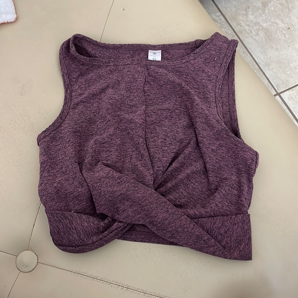 Purple workout crop top